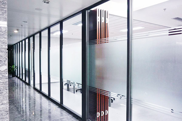 磨砂玻璃隔斷 磨砂玻璃隔斷